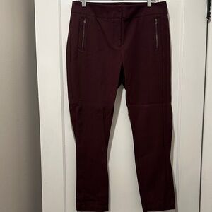 LOFT Burgundy Skinny Pants